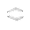 Fireplace Grille KRATKI LUFT White 9x60x40 Left Ventilation Set 2 Pcs
