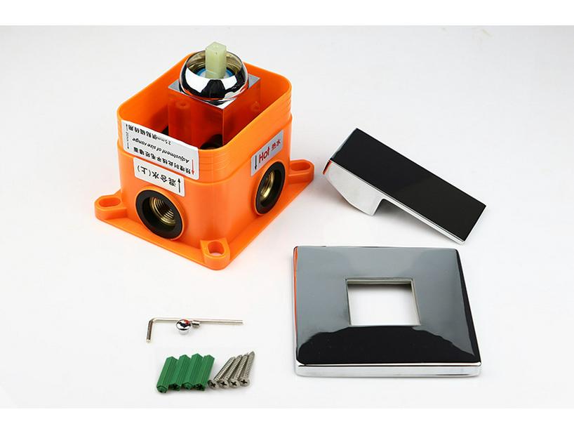 Полностью медный настенный душевой набор со встроенной коробкой