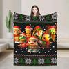 Warm Flannel Throw Blanket for Kids Airplane Travel Couch Chair Sofa Bed  Funny Italian Brainrot Design