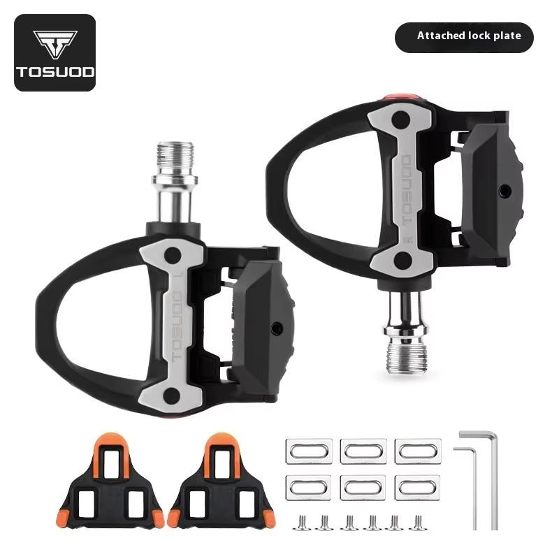 TOSUOD Professional Bicycle Pedal Lock Self-Locking for SPD System for Mountain Road Bike Riding Aluminum Alloy Material