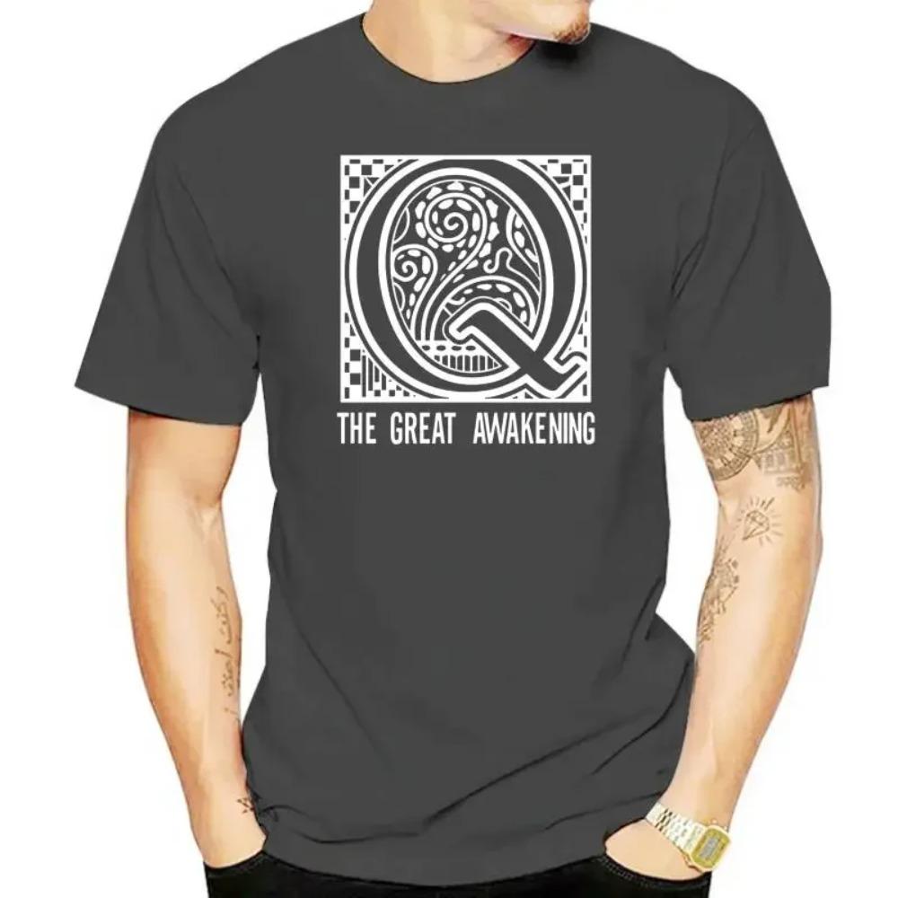 Футболка QANON 4CHAIN WWG1WGA НОВАЯ МУЖСКАЯ 2-Я ПОПРАВКА ТРАМП WWG1WGA Q ФУТБОЛКА Одежда больших размеров Футболка