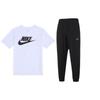Nike Мужской спортивный костюм Futura Tee & Dri-FIT Form Tapered Pants White/Black AR5005-101 FB7498-010