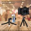 KINGJOY KT 500+BD 50 Flexible Mini Octopus Tripod Rotatable Ball Head with Adjustable Cold Shoe Hidden Phone Clip 1 4