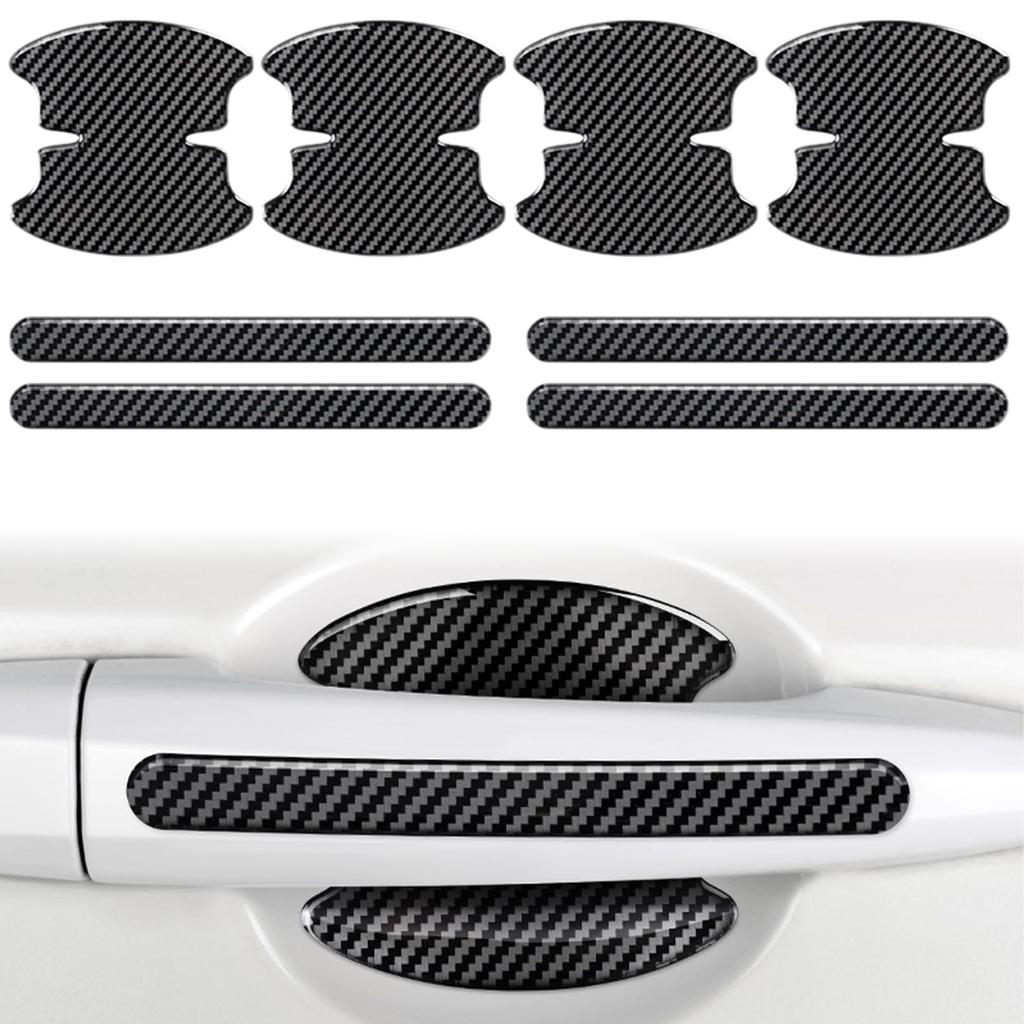 BLOOPIC Door Handle Protectors (Set of 8) Carbon Fiber Door Protector Anti-Scratch Protective Film