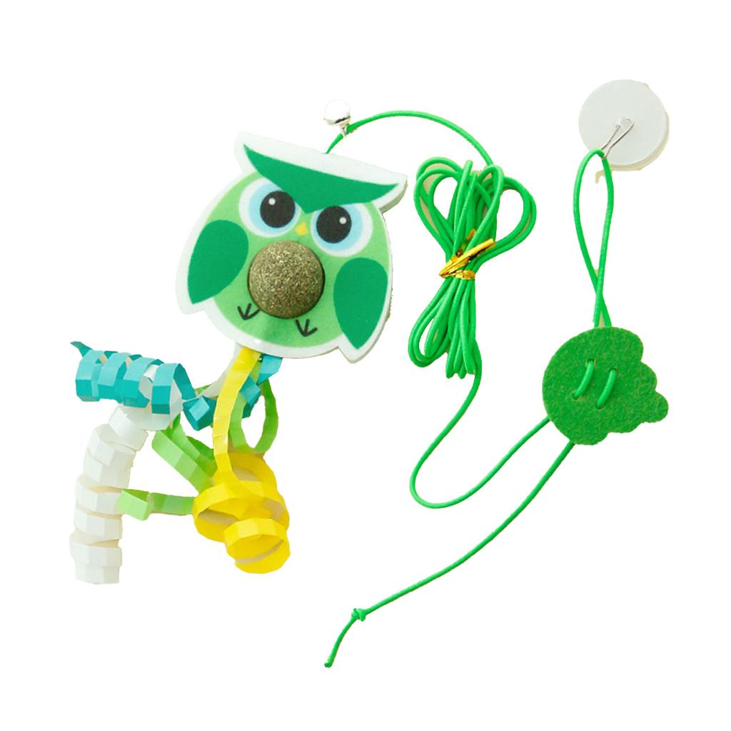 Веревочная игрушка для кошки, подвесная на дверь, перьевая игрушка, эластичная, выдвижная, привлекательная игрушка-дразнилка для кошки, маленький пингвин