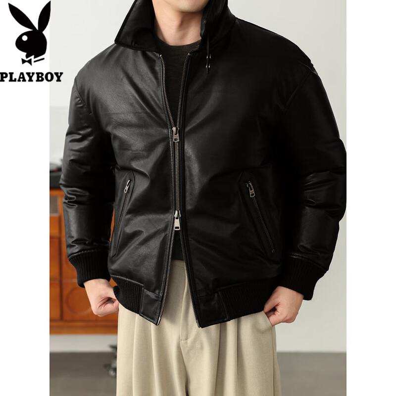 PLAYBOY Мужская куртка из натуральной овчины со стойкой