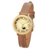Women's Watch [Cat Walking On the Piano] Cute Black Cat Mocha
