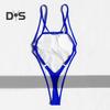 Женский сексуальный монокини с V-образным вырезом без рукавов купальник с открытой спиной, подчеркивающий фигуру, цельный бикини