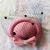 Шляпка-fascinator для женщин, леди 20-х 50-х годов, винтажная шляпка-таблетка, свадебная, для коктейля, чаепития, головной убор с вуалью