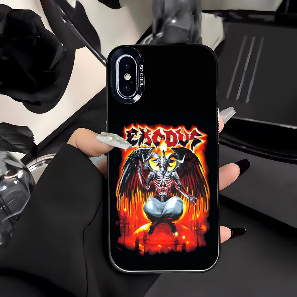 Чехол для телефона Rock Band-E-Exoduss для IPhone 17 Air 16 E 15 14 Plus 13 12 11 Pro Max Цветной Серебристый Чехол