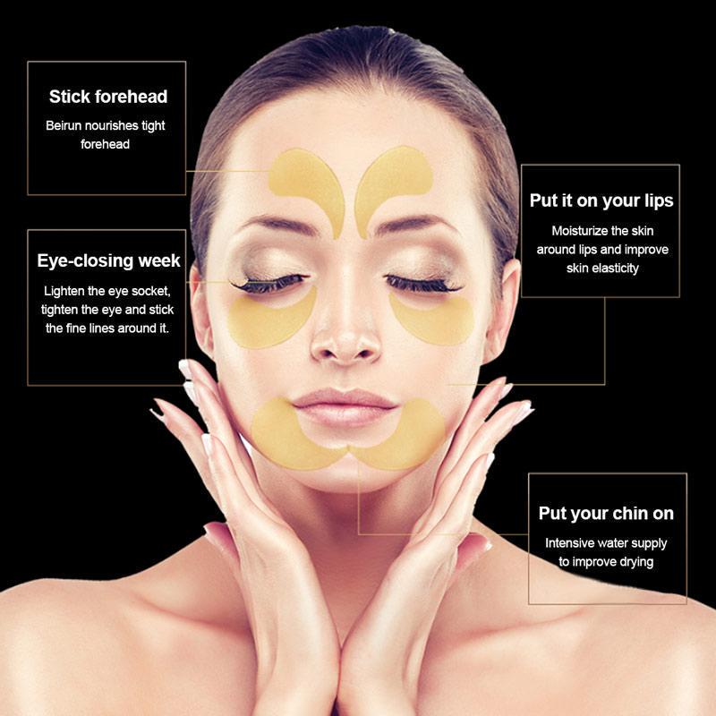 60 шт. Коллагеновая маска для глаз с золотым жемчугом и водорослями для ухода за глазами против морщин, увлажняющая гелевая маска