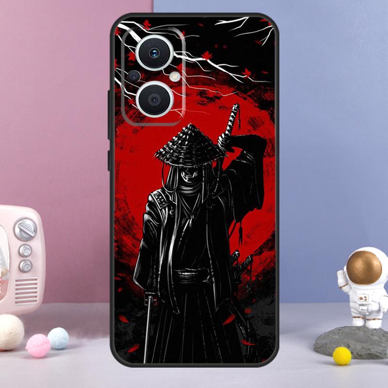 Япония Ниндзя Самурай Красное Солнце Чехол Для OPPO Reno 11 F 12F 13F 14F 10 12 13 14 Pro 7 8 Lite OPPO Find X9 X6 X5 X8 Pro Чехол