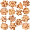 Small Lu Ban Lock IQ Brain Teaser Educational Toy for Kids Children Wooden Kong Ming Unlock Toys Adult Montessori 3D Puzzle Game