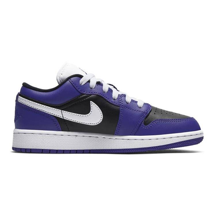 Jordan 1 Низкий суд Фиолетовый Черный GS 553560-501