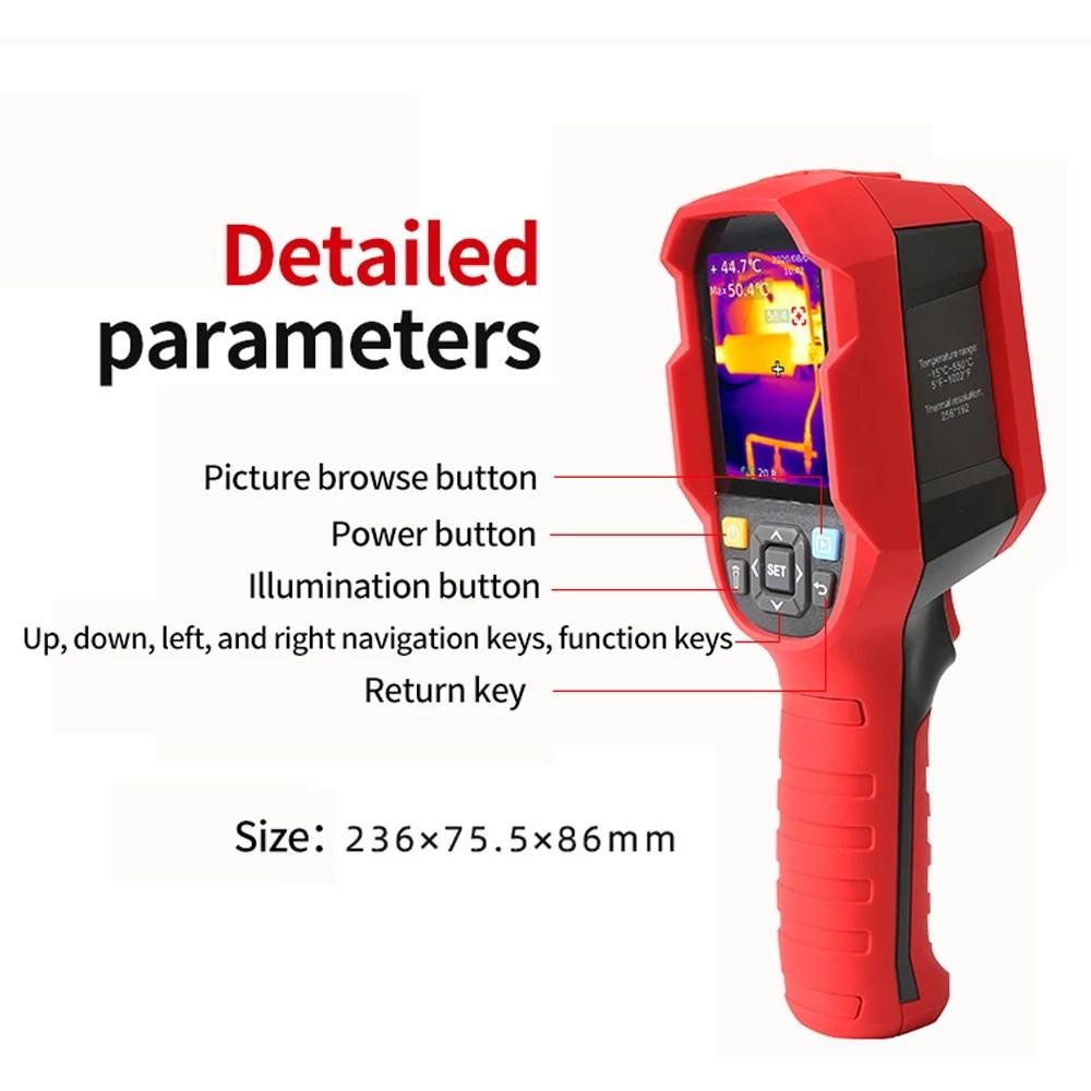256*192 Pixel Time Live Infrared Thermometer Portable Industrial Handheld Thermal Camera