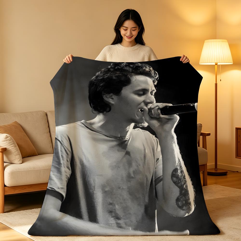 Музыкальная плед-одеяло C-Canserbero Throw из высокоплотного короткого плюша, мягкое, приятное для кожи, для дивана, для сна, для комнаты с кондиционером