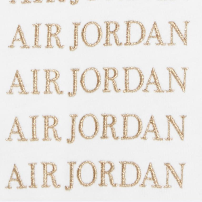 Повседневная футболка Air Jordan с вышитым золотым логотипом, мужские топы, белые AT8873-100