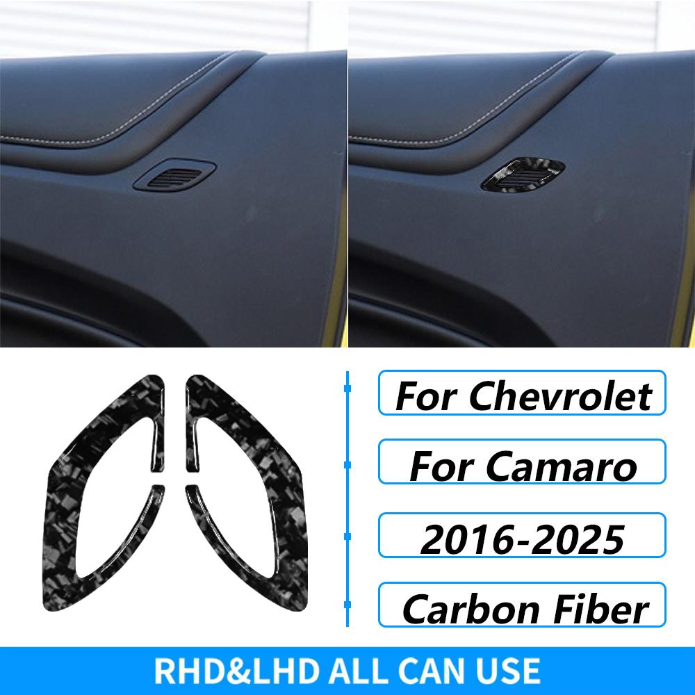 Для Chevrolet Camaro 2016-2024 Комплекты из кованого углеродного волокна Полная отделка приборной панели, панели переключения передач, аксессуары для автомобиля, наклейка