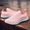 Lightweight Men's Flats Breathable Knitted Casual Sneakers Slip-on Walking Shoes Elastic Running Jogging Shoes
