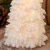 Winter Scene Table Lamp Christmas Tree Night Light with Snow Effect, Battery Operated LED Pine Indoor Window Party Lighting Lamp, Modern Style