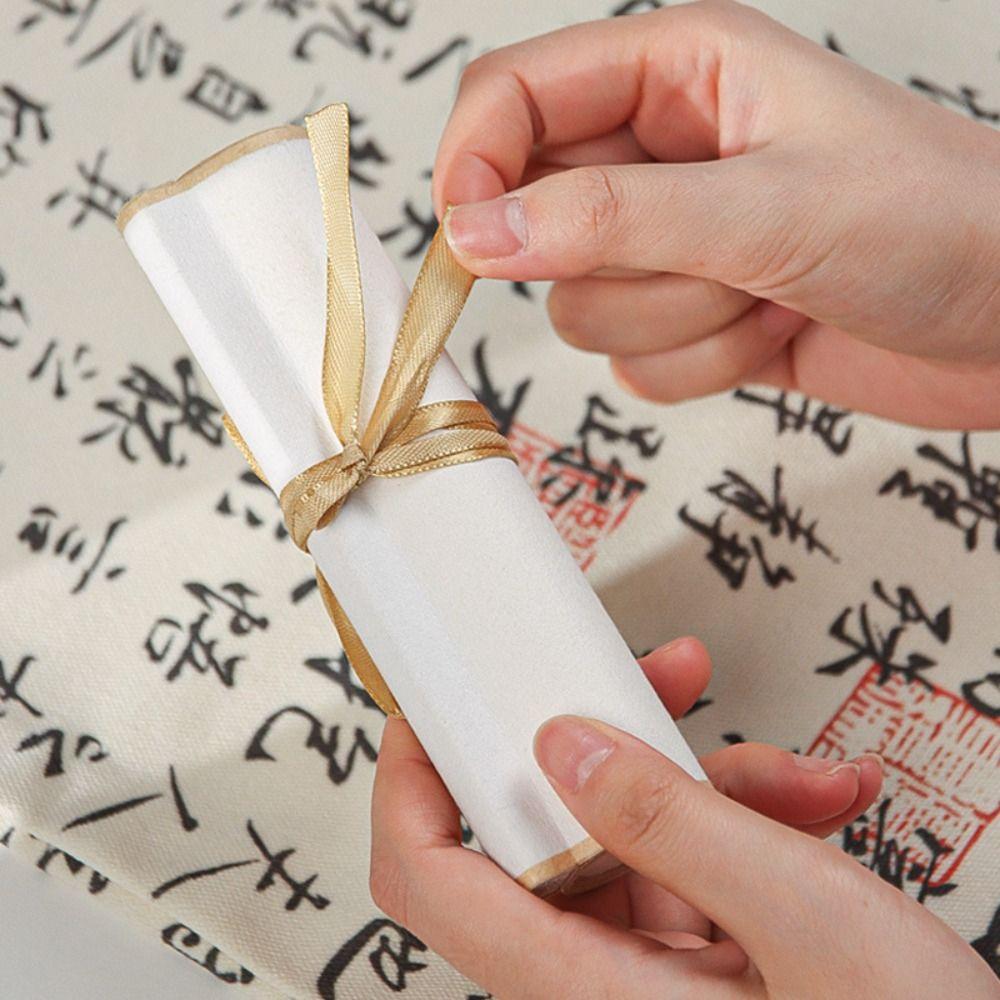 Самодельные подарки Винтажная рисовая бумага Свиток Каллиграфия Монтаж Свиток Буддисты