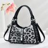 Новая сумка-полумесяц с леопардовым принтом, стильная сумка на плечо, модная, большая вместимость, универсальная, для пожилых людей, сумка через плечо