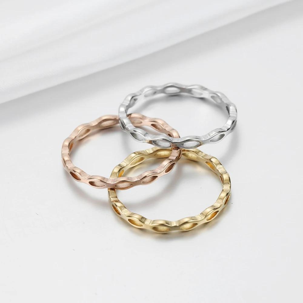 3 шт./компл. модные очаровательные ювелирные кольца из нержавеющей стали