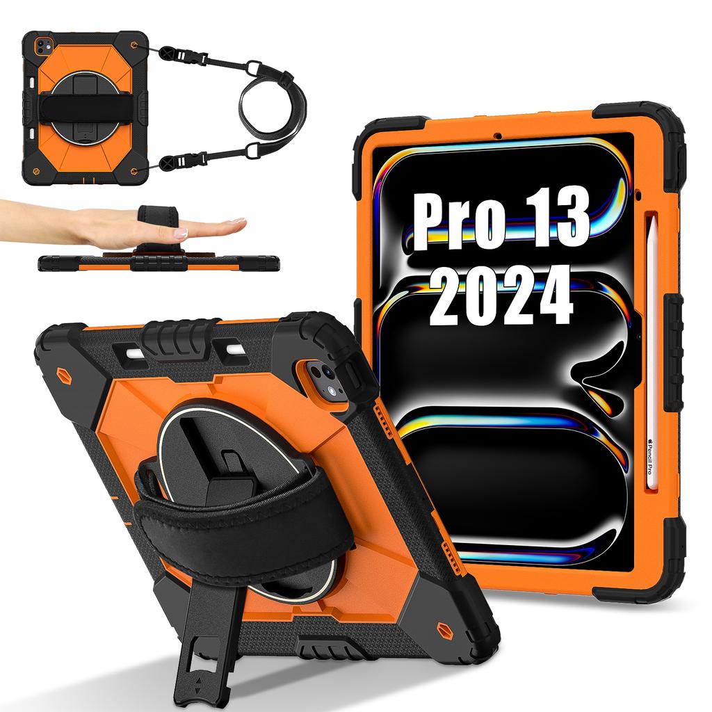 Поворотный Чехол-подставка Универсальный для IPad Pro 13 2025 M5 2024 M4 A3360 A3361 A3362 A2926 A2925 A3007 Гибридный Чехол Плечевой ремень