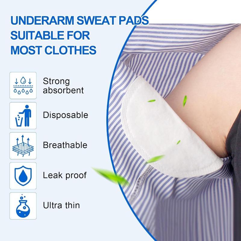 500pcs Unisex Summer Sweat Pads Deodorants Underarm Anti Perspiration Sweat Pads Disposable Armpit Absorb Useful Shield Pads