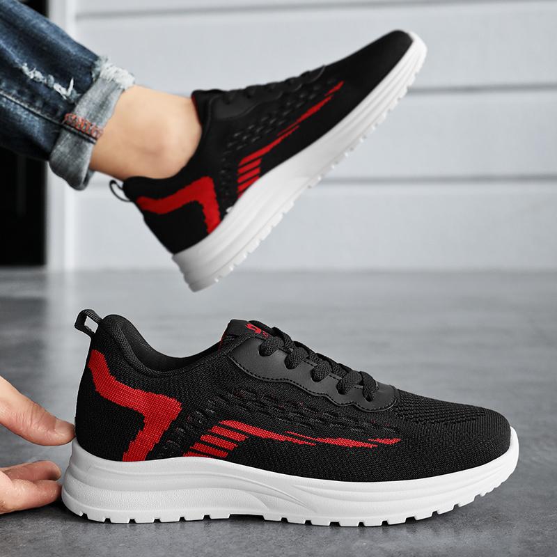 Spring New Casual Breathable Men's Shoes Lace-up Running Shoes Fashion Trend Sneakers