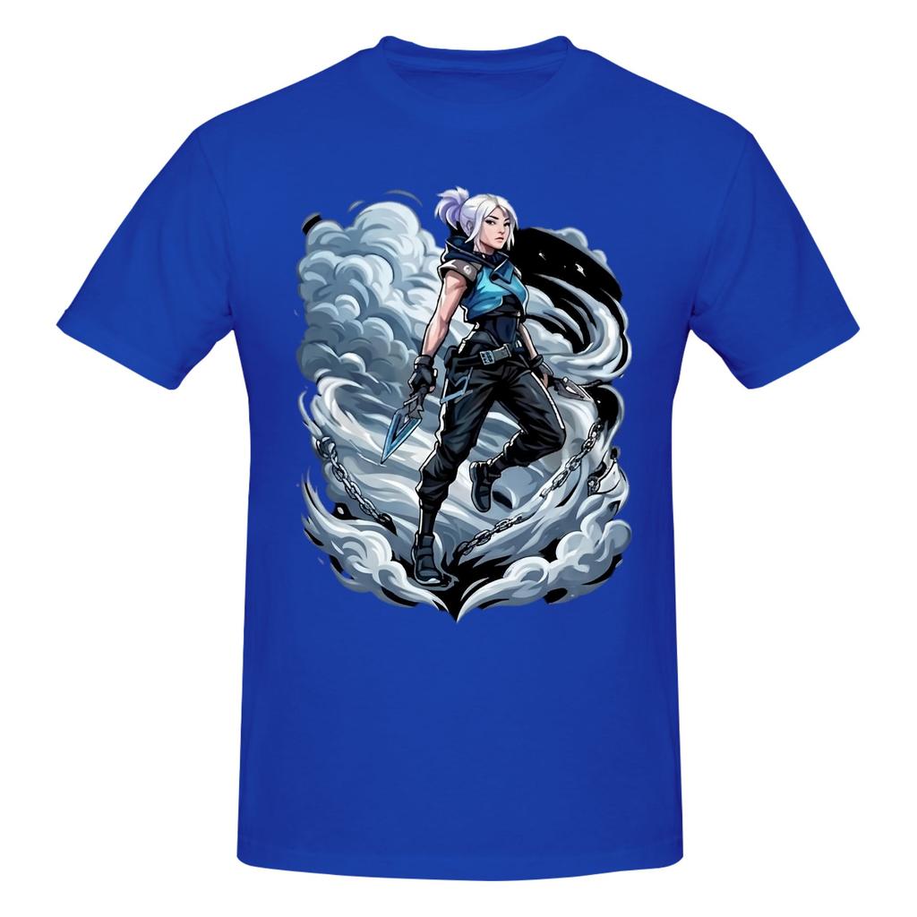 Piece Jett Wind Assassin Funny Graphic Cotton TShirt VValorant Stylized FPS Fans Tees Tops For Unisex