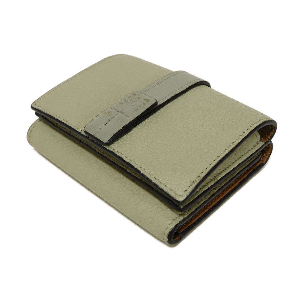 Used 12695 Trifold Wallet C660TR2X03 7942 Pastel Marble Green Ash Gray Brown Anagram Unisex from Japan AUTHENTIC