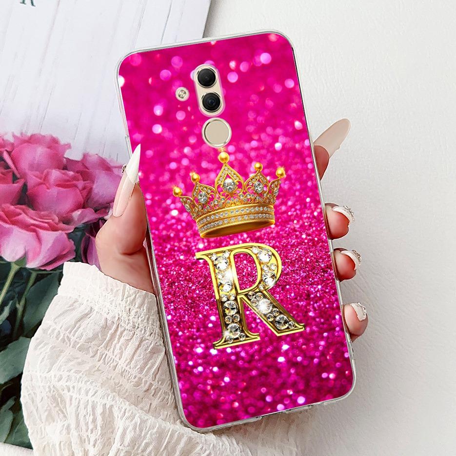 For Huawei Mate 20 Lite Case SNE-AL00 Stylish Crown Letters Cover Soft Slim Phone Case For Huawei Mate 20 Pro Mate20 Lite Fundas