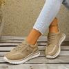 Yama large size single shoes women's spring and autumn new round head lace-up color matching sports and leisure single shoes