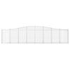 Vidaxl Kosze Gabionowe, 10 Szt, 400X30X80/100 Cm, Galwanizowane Żelazo
