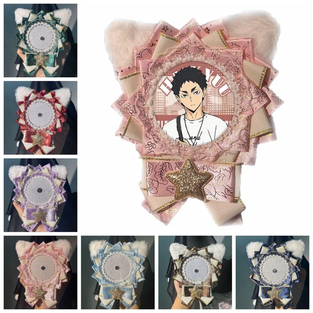 Kawaii Cute Badge Holder Lacework Badge Decoration Tray JK Anime Pins Display Base Fans Chasing