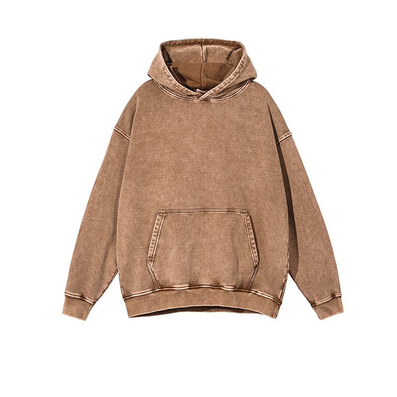 Осенне-зимний однотонный свитер с капюшоном для мужчин и женщин, хип-хоп-пуловер, повседневный спортивный топ, свободное мужское пальто большого размера