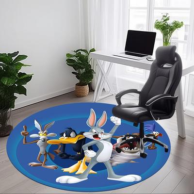 1 шт. Коврик круглый Looney Tunes Багз Банни, для офиса, спальни, гостиной, декор для дома, декор комнаты, Offic a1016112