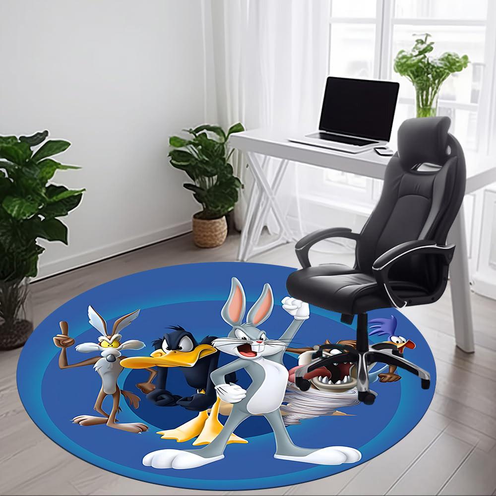1 шт. Коврик круглый Looney Tunes Багз Банни, для офиса, спальни, гостиной, декор для дома, декор комнаты, Offic a1016112