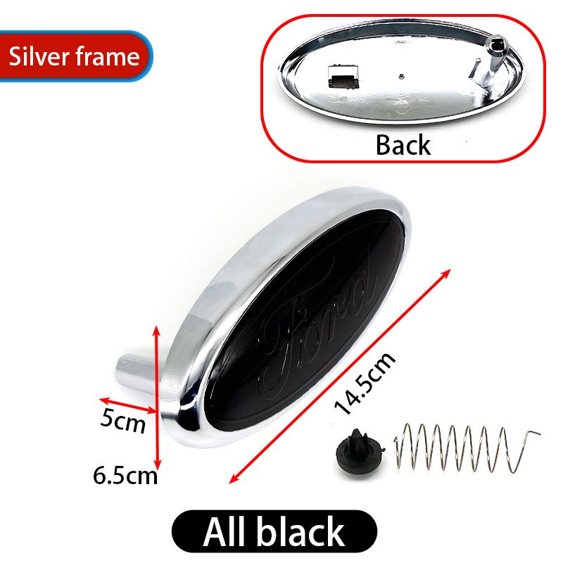 FIJV8 14.5x6.5cm 3D ABS Front Grille Trunk Badge Emblem Replacement For Ford Focus Mondeo Mustang Ranger Fiesta Kuga Tuning Accessory