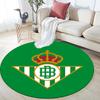 Круглый ковер с узором Real Betis Balompié, Ковер для гостиной, спальни, игровой комнаты, Нескользящий коврик для пола, Праздничные и Подарок на день рождения.