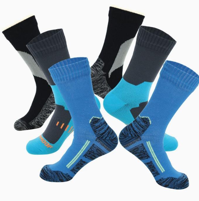 Unisex Mid Calf Ski Socks, Nylon Breathable Sweat Absorbent Winter Sports Socks for Men Women, 168N Terry Knit Thermal Socks