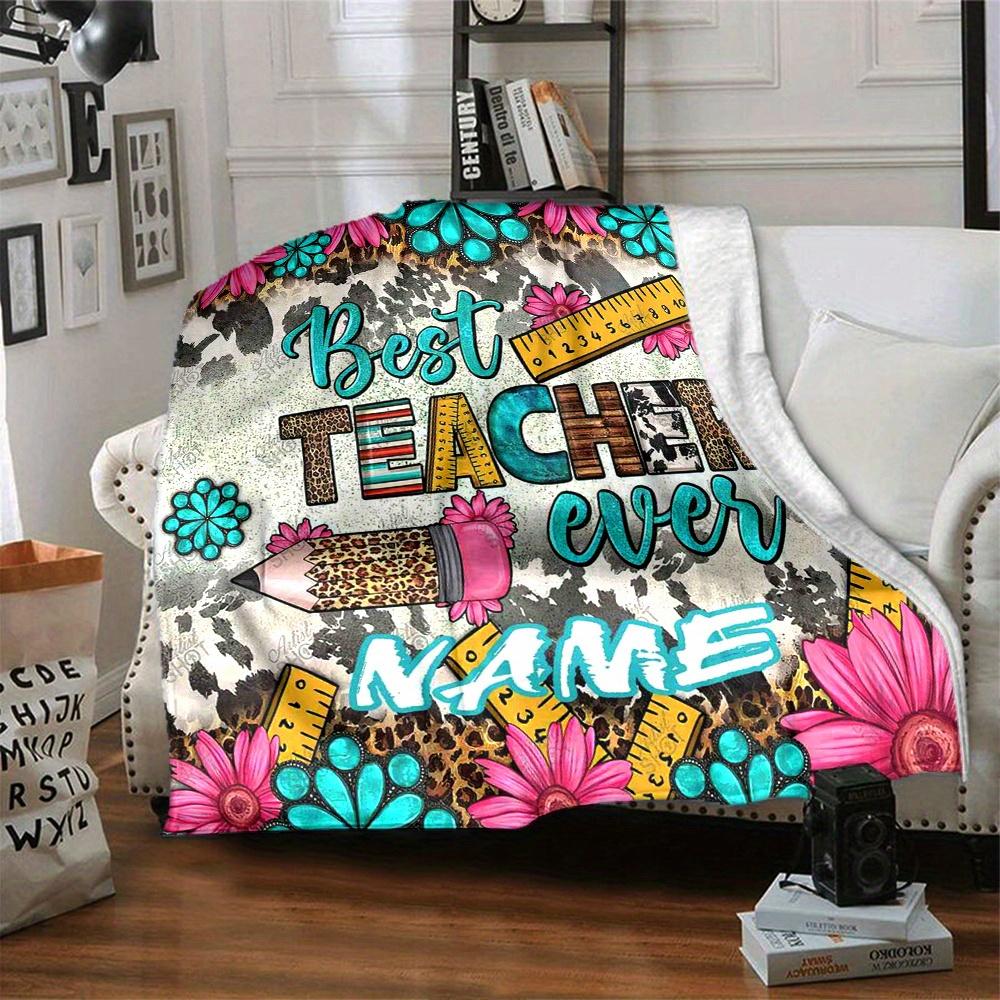 Best Teacher Ever Home Blankets Comfortable Soft Lightweight Allseason Multipurpose Blanket For Picnics Sofas Offices Beds Living Rooms Suitable As
