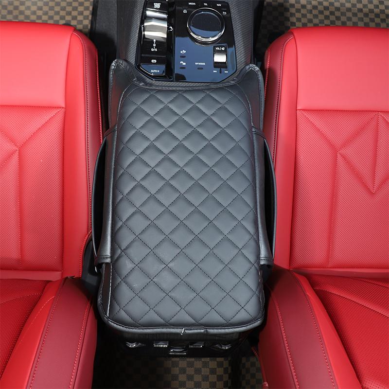 Metyoucar Для BMW X3 G45 2025-2026 Кожа Черный Автомобиль Центральная Консоль Подлокотник Крышка Бокс Сумка для Хранения Внутренние Аксессуары для Автомобиля