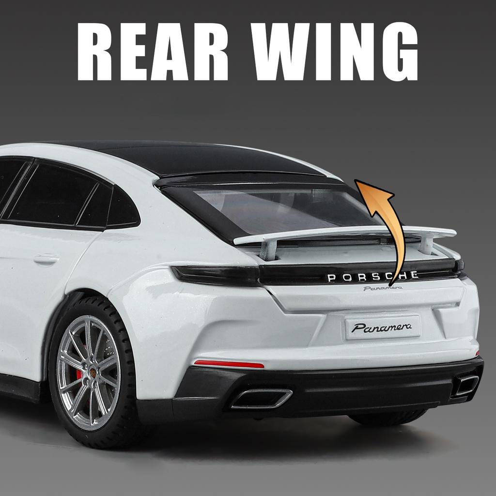 NEW 1:24 Porsche Panamera Supercar Alloy Car Model Sound and Light Pull Back Children's Toy Collectibles Birthday Gift
