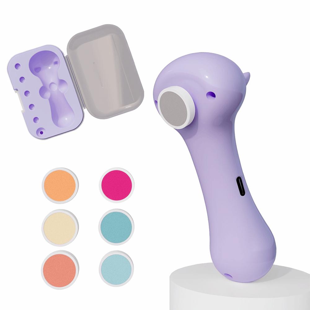 Low Noise Electric Parrot Nail Trimmer USB Charging Polisher Wheel Pet Nail Grinder with 6 Grinding Heads Anti-Pinch