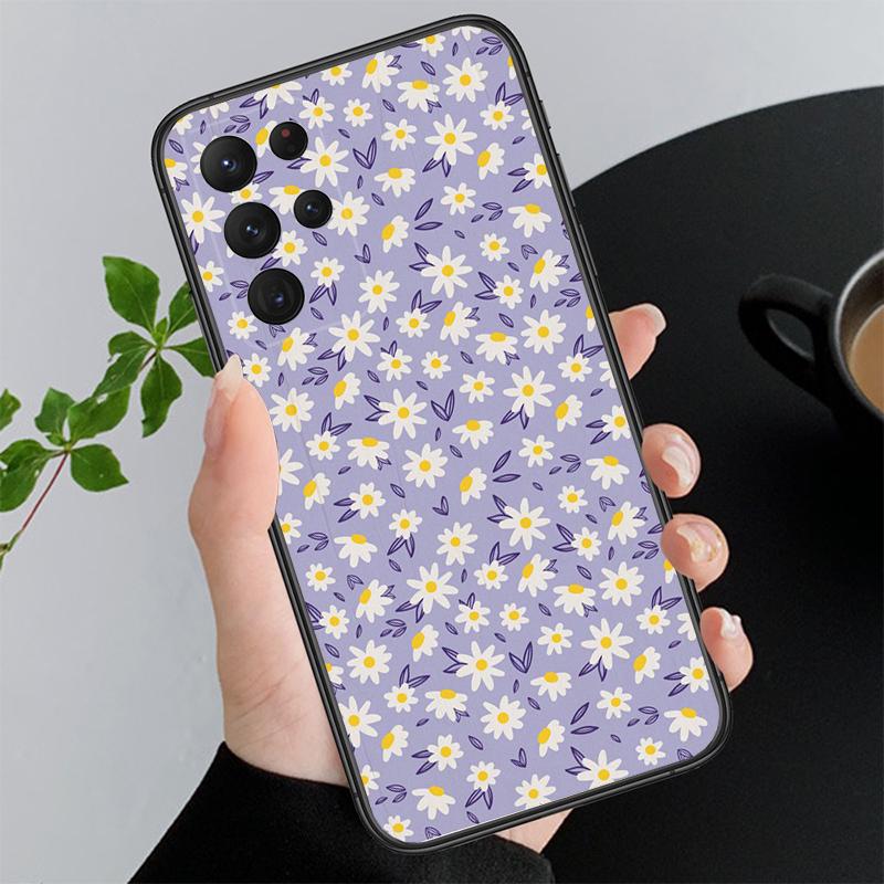 Чехол для телефона с цветком ромашки для Samsung S24 S23 S22 S21 S20 Ultra S20 S22 S21 S23 S20 FE S24 Plus