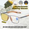 Портативные антискользящие спортивные фотохромные очки для пресбиопии Модные Защита глаз от синего света Очки для чтения от 0 до +4.0