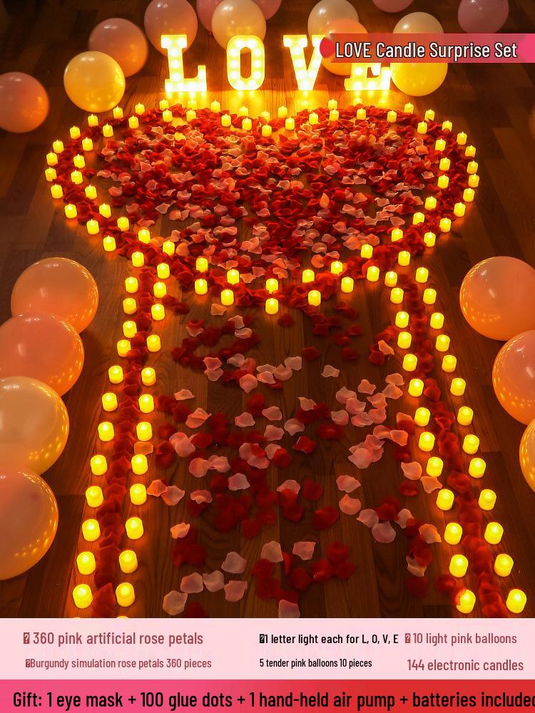 Romantic Indoor Proposal & Celebration Candle Decor Set