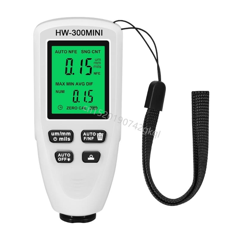 ЖК Детектор Толщины Покрытия Автомобильной Краски Тестер Краски Авто Толщиномер HW300-MINI T4MC